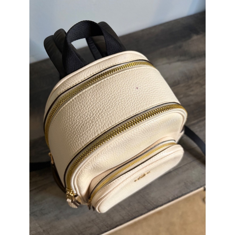 Coach Court Mini Backpack White Pebbled Leather Gold Hardware C8603 - Picture 5 of 10
